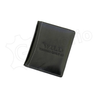 Męski skórzany portfel Wild Things Only 5505 w kolorze czarny