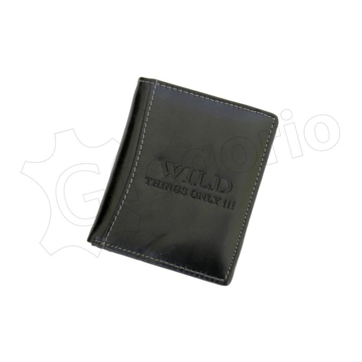 Męski skórzany portfel Wild Things Only 5505 w kolorze czarny